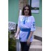 Embroidered blouse "Blue Rose Mood"